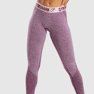Gymshark Flex Leggings Claret Marl/Pink